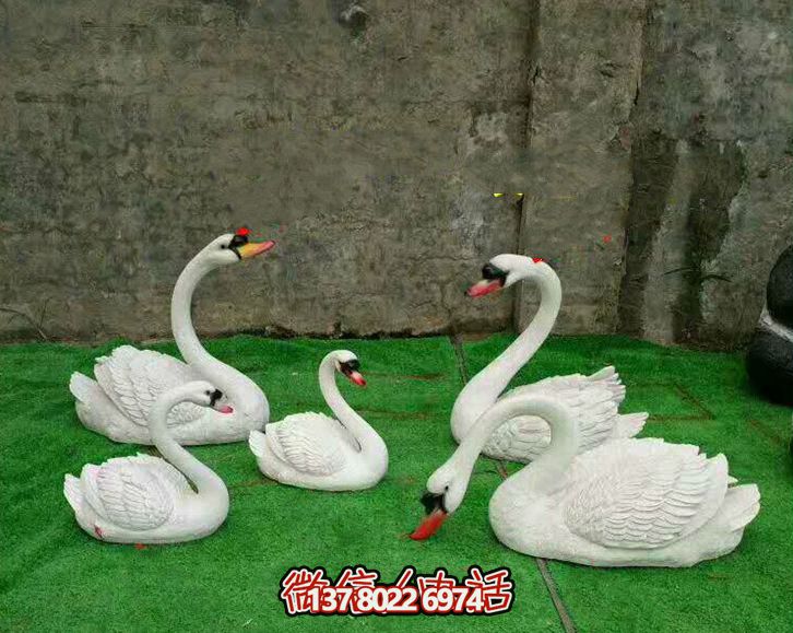 雕塑仿真天鵝，裝飾庭院、酒店、別墅等空間