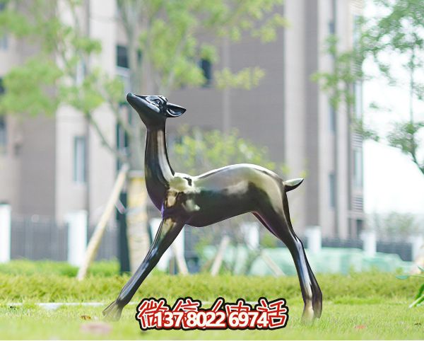 校園仿銅玻璃鋼鹿雕塑 校園仿銅玻璃鋼鹿雕塑