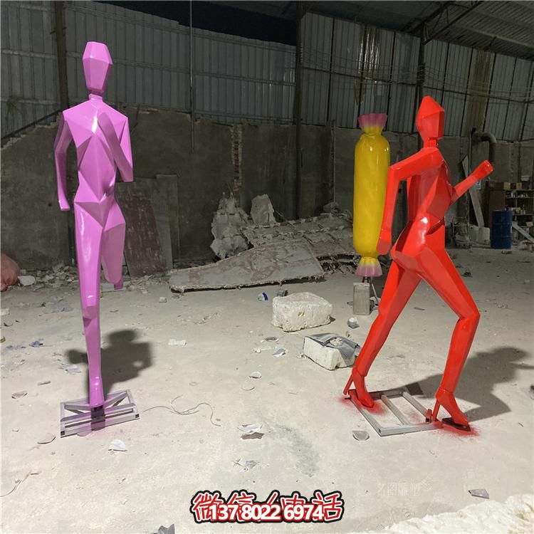 不銹鋼幾何遠觀景觀擺件，為公園增添動感