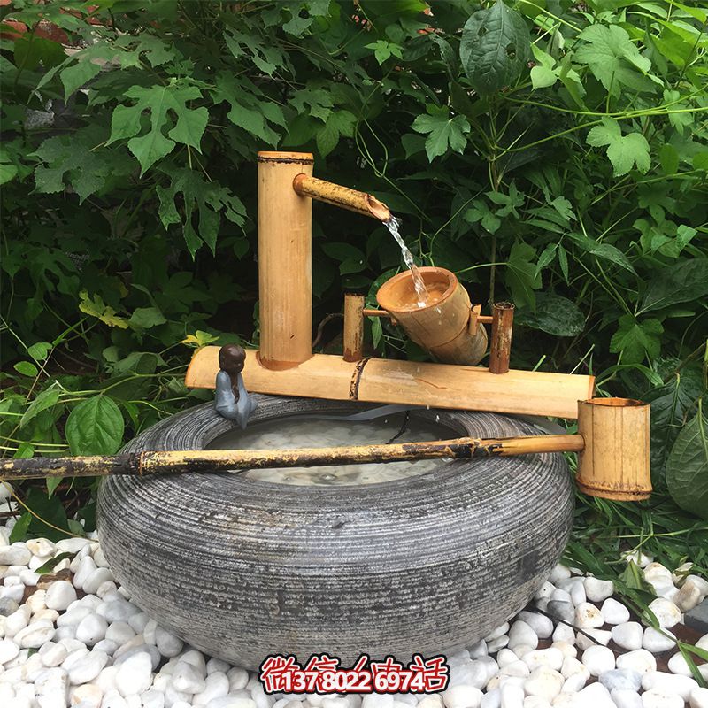 禪意日式庭院景觀石槽水景擺件養魚石盆魚缸 禪意日式庭院景觀石槽水景擺件養魚石盆魚缸