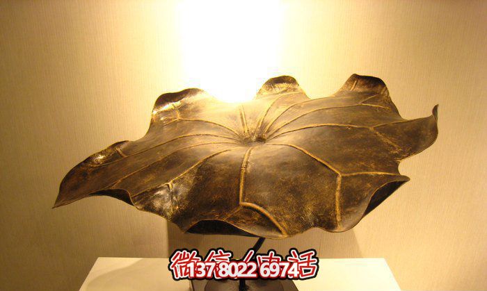 精美銅雕荷葉雕塑，添彩廣場環境