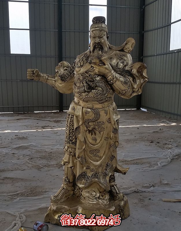 開(kāi)業(yè)大吉，關(guān)公佛像黃銅雕塑，招財(cái)進(jìn)寶