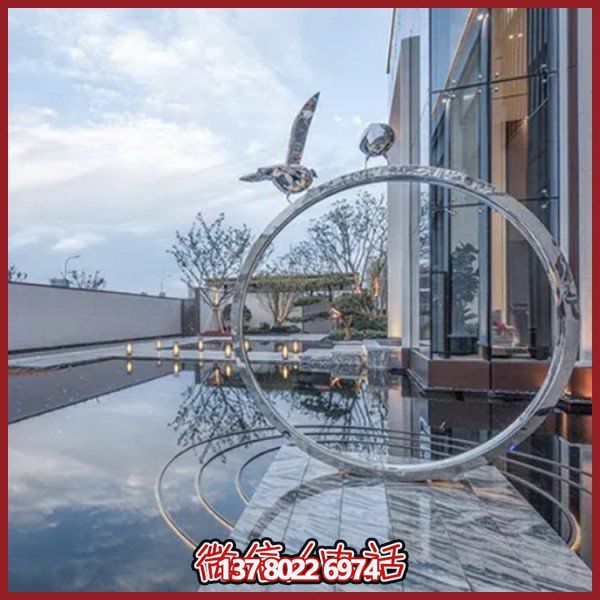 創(chuàng)意不銹鋼圓環(huán)雕塑——為酒店會(huì)所、戶外景觀增添幾何美感