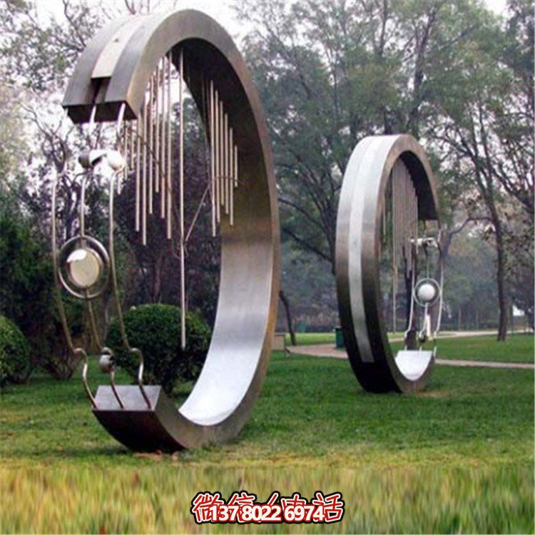 不銹鋼圓環創意雕塑，點亮園林景觀裝飾