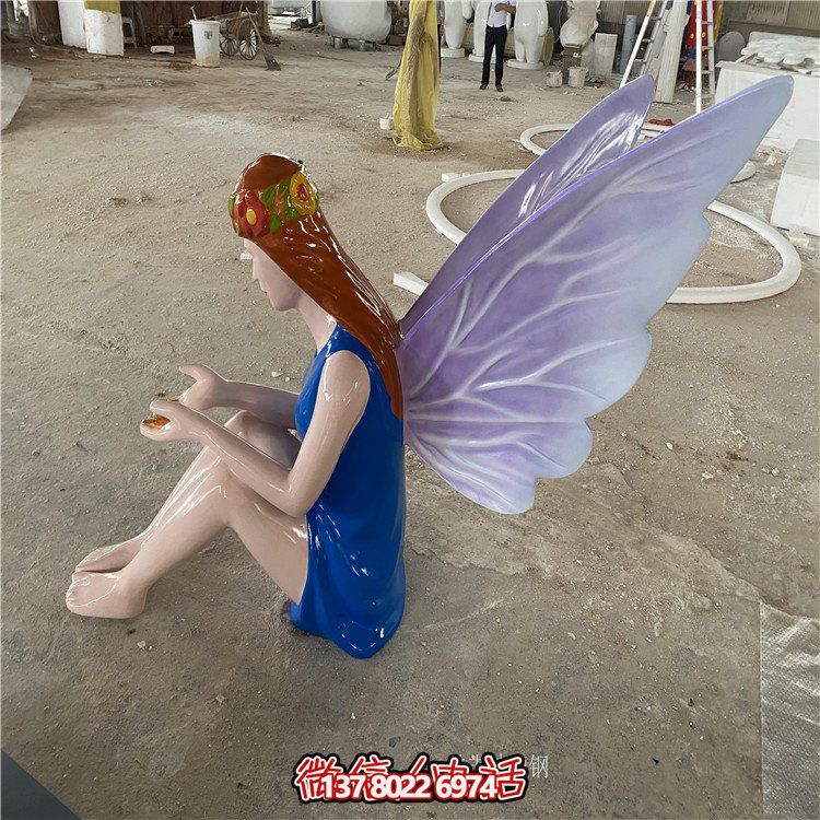 玻璃鋼仙子人物雕塑彩繪，為公共廣場增添美觀