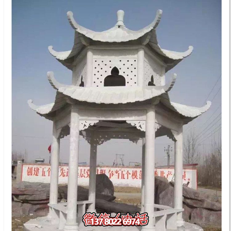 舒適寧?kù)o的大理石涼亭，完美滿足休息需求