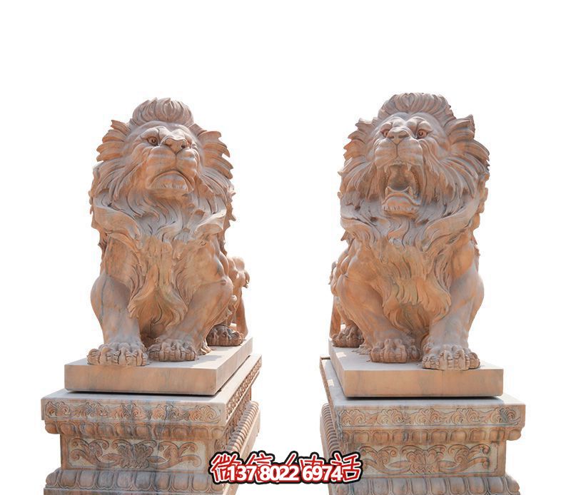 雕塑財神獅子，祈求招財進寶