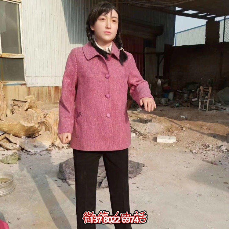 玻璃鋼仿真女孩雕塑，打造景區精美環境