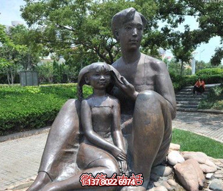母女情深銅雕塑，傳承傳統文化