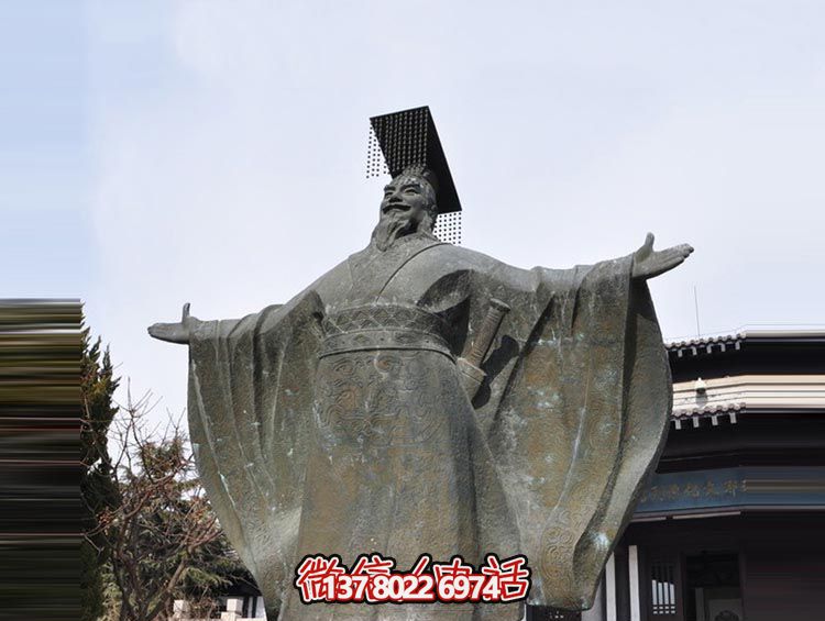 學(xué)院古代名人鍛造秦始皇銅雕 學(xué)院古代名人鍛造秦始皇銅雕