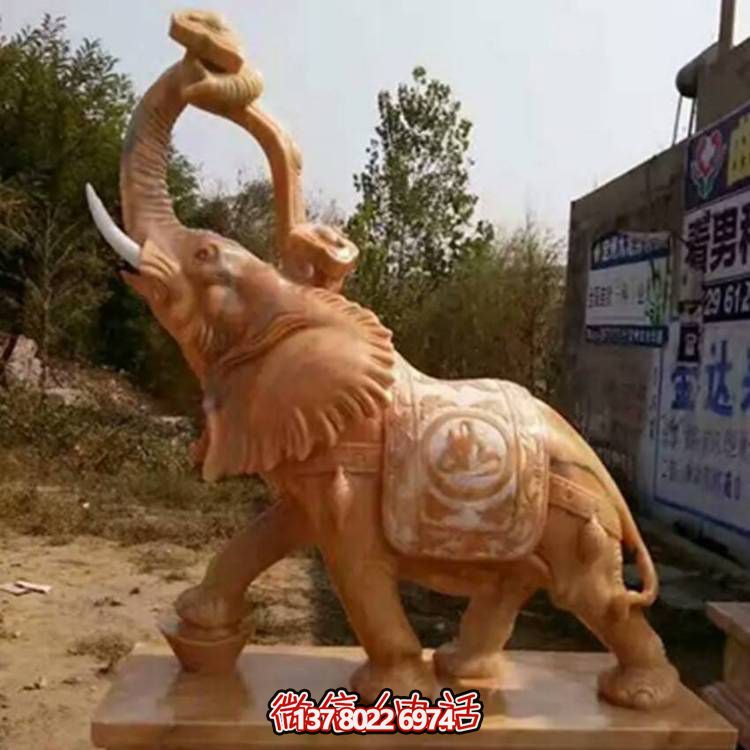 別墅小區(qū)門口大型看門鎮(zhèn)宅招財大象動物雕塑