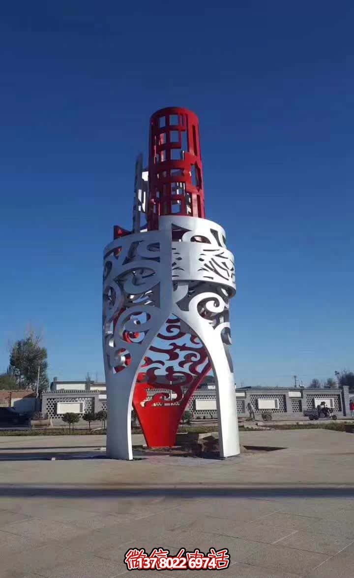 城市廣場創意不銹鋼創意抽象鼎雕塑