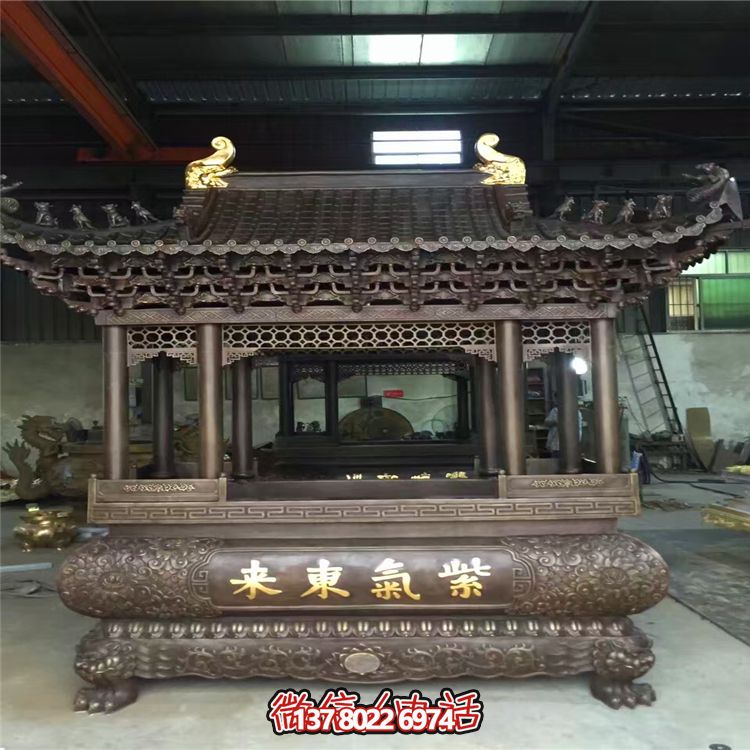 紫銅八龍柱浮雕長形寺廟宗祠香爐 紫銅八龍柱浮雕長形寺廟宗祠香爐