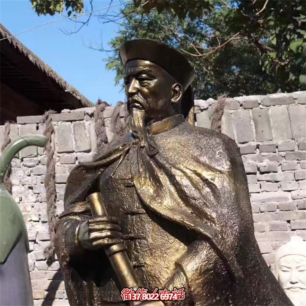 林則徐玻璃鋼雕像細節展示 林則徐玻璃鋼雕像細節展示