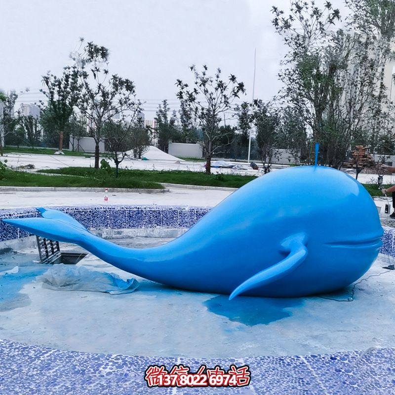 街道擺放的玻璃鋼噴漆鯨魚(yú)雕塑 街道擺放的玻璃鋼噴漆鯨魚(yú)雕塑