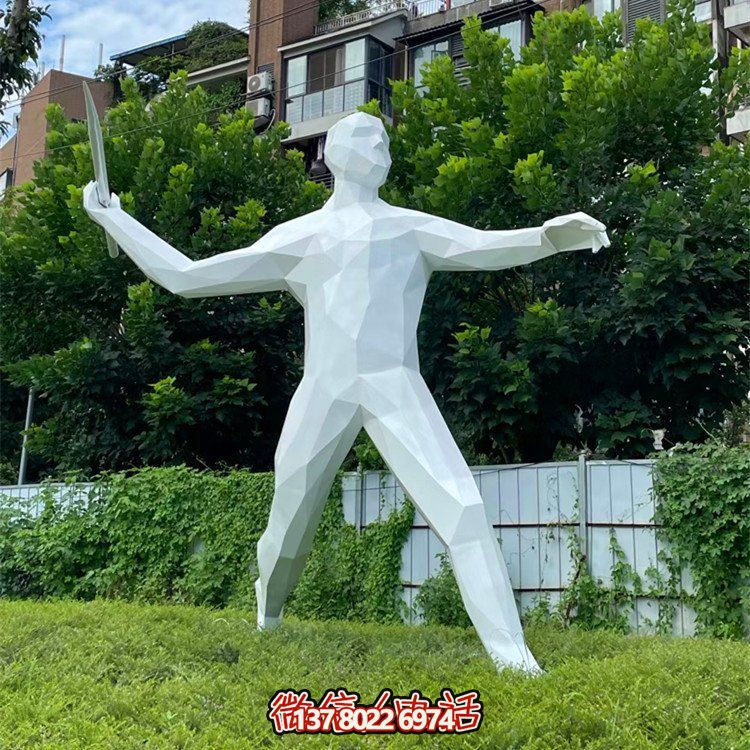 擲標槍，玻璃鋼抽象運動人物