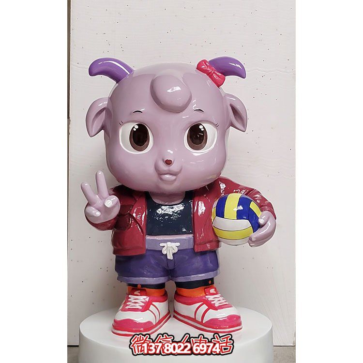 城市雕塑戶外室內(nèi)創(chuàng)意玻璃鋼卡通公仔雕塑