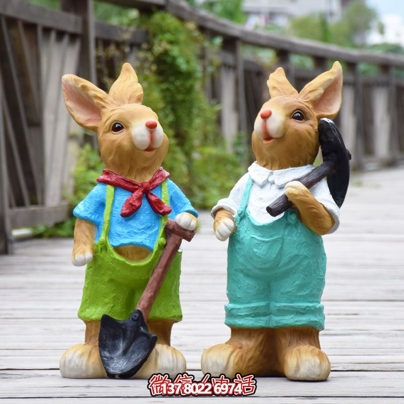 景區樹脂彩繪兔子雕塑 景區樹脂彩繪兔子雕塑