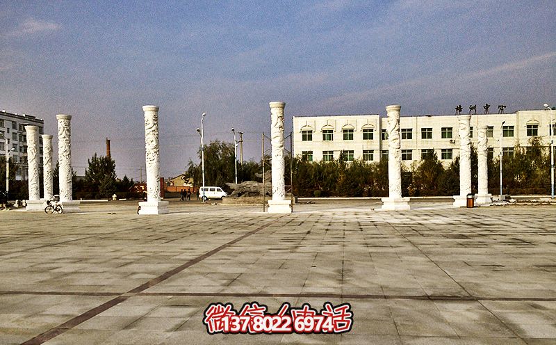 學(xué)校廣場(chǎng)擺放大理石龍柱擺件 學(xué)校廣場(chǎng)擺放大理石龍柱擺件