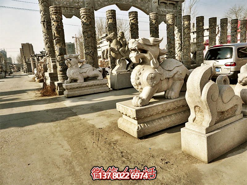 戶外廣場大理石石雕貔貅雕塑 戶外廣場大理石石雕貔貅雕塑