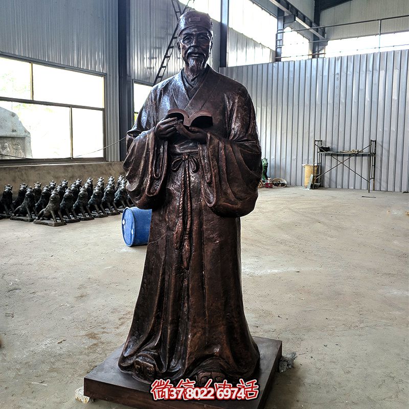 景區銅雕古代偉人看書雕塑 景區銅雕古代偉人看書雕塑